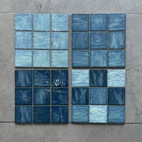 Nouveau design moderne 30*30 bleu ciel carreaux de mur en céramique piscine 3d carreaux de mosaïque cube 3d carrelage de mosaïque à vendre