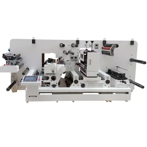 Narrow Web Single Color Flexo Printing and Semi Rotary automatic Die Cutting Machine