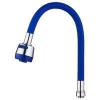 Robinet de cuisine moderne à col de cygne 360 degrés avec flexible en silicone, mitigeur monocommande 2 voies, bec en acier inoxydable et aérateurs