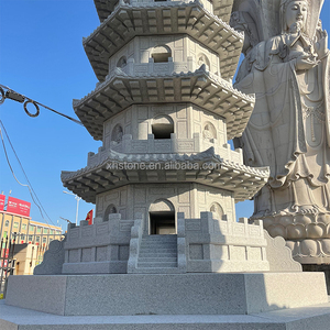 Personnalisé Chine Extérieur Grande <span class=keywords><strong>Pierre</strong></span> Naturelle Treize Couches Pagode Bouddhiste Stupa Tour Sculpture Assis Bouddha Statue Sculpture - Product Image 4