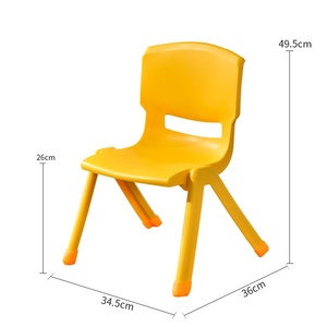 24cm hoge, kleurrijke, stapelbare, moderne kinderstoel van <span class=keywords><strong>plastic</strong></span> met <span class=keywords><strong>plastic</strong></span> frame voor gebruik op school, thuis, in de klas en kleuterschool. - Product Image 3