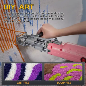 Commercio all'ingrosso 2 in 1 Tufting pistola per tappeto elettrico tappeto da cucire macchina da ricamo tappeto elettrico tessitura floccaggio macchina - Product Image 2