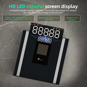 LED 디스플레이 칼로리 및 수분 함량 측정을 위한 독특한 OEM 태양열 충전 스마트 체지방 체중계 무선 디자인 - Product Image 5
