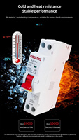 Disjoncteur intelligent 1P RCBO 25A sur rail DIN, protection contre les fuites, disjoncteur miniature MCB 4,5 kA, courbe BCD C, DELIXI
