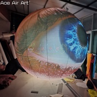 Modèle d'œil gonflable imprimé numériquement, ballon géant gonflable en forme d'œil pour les promotions et les expositions