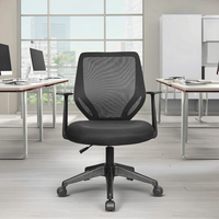 Kabel Chaise de bureau à bras fixe, design moderne, matériau en maille pour les visiteurs sans inclinaison arrière