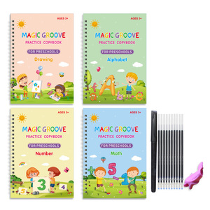 Nouveau Jouet Éducatif, <span class=keywords><strong>Cahier</strong></span> Magique Rainuré <span class=keywords><strong>d</strong></span>'Écriture <span class=keywords><strong>pour</strong></span> Enfants, Livre de Pratique Calligraphique, Cadeau Pédagogique - Product Image 2