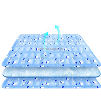 Tapis rafraîchissant pour animaux de compagnie, non toxique, imperméable, auto-refroidissant, résistant aux rayures, activé par la pression, lavable, avec gel rafraîchissant pour chien