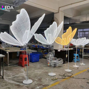 LEDA Wedding Aisle Decorative Butterfly Lamp Events Party Stage <b>Backdrop</b> LED Light Glow Butterfly <b>Stand</b> - Product Image 6