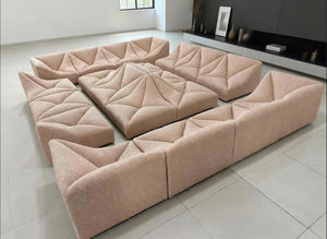 Sofá Modular de 4 Piezas, Estilo Duna Cuadrada Grande, Sofá de Esquina Multifuncional y Elegante, Asientos Seccionales Tapizados para Sala de Estar - Product Image 6