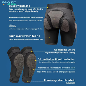 SeeMore Short <span class=keywords><strong>de</strong></span> skate neige respirant équipement <span class=keywords><strong>de</strong></span> <span class=keywords><strong>Ski</strong></span> ajustement serré usure intérieure professionnel protection hanche fesses genouillère Shorts Kit - Product Image 6