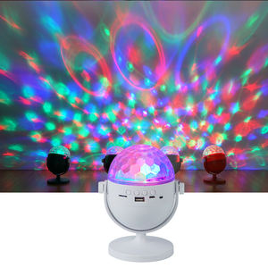 带蓝牙扬声器的USB可充电RGB发光二极管迪斯科球灯，派对圣诞装饰星空魔术效果 - Product Image 1