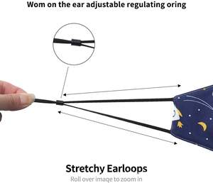 Maschera facciale per bambini in tessuto traspirante lavabile regolabile in cotone traspirante per bambini - Product Image 4