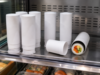Emballage en papier cylindrique personnalisé de qualité alimentaire pour rouleaux de sushi à emporter