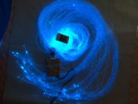 Kit d'éclairage LED RVB à fibres optiques DIY de 2 m de long pour lustres de table pour mariages