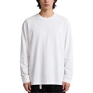 เสื้อยืดแขนยาวผู้ชาย ทรงปกติ ผ้าฝ้าย คอโอ สีพื้น คุณภาพสูง ระบายอากาศได้ดี สวมใส่สบาย - Product Image 6