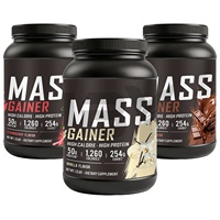 Poudre de prise de masse hypercalorique JBY OEM ODM 907g en pot, supplément protéiné pour la prise de poids avec protéines de lactosérum pour le développement musculaire