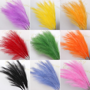 ดอกไม้ประดิษฐ์ผสมขนนกและไหม  ย้อมสีด้วยมือ  สมจริงสูง  ตกแต่งปีใหม่ - Product Image 4