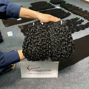 Vague profonde vierge Remy vietnamienne pour les extensions de cheveux de trame Curl noir prêt à expédier février 100% - Product Image 2