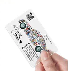 Carte de visite en pvc transparent de haute qualité, carte VIP avec votre propre design