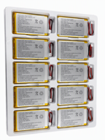 Batería de Polímero de Litio Recargable de 3.7V 10000mAh 1160110, Celda de Li-Polímero de 11x60x110mm con Conector, Suministro de Fábrica