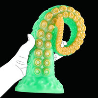 Godemiché extra-long en silicone, modèle tentacule de pieuvre monstre, avec sangle et ventouse extra-grande, plug anal, produits pour adultes