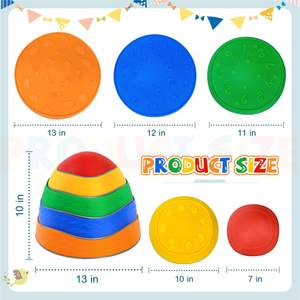 Dropshipping Shopify Fulfillment Agent Balance Stepping Stones & <b>Blocks</b> Sensory Autism Jumping Step Stones Made Durable <b>Plastic</b> - Product Image 2