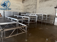 Scène de chorale portable modulaire en aluminium, plateforme surélevée pour spectacles scolaires et concerts, directement de l'usine