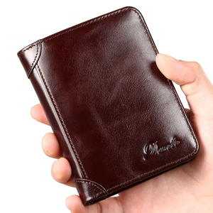 Portafoglio retrò di nuova moda WRF-65, blocco RFID in vera <span class=keywords><strong>pelle</strong></span> porta soldi porta carte da uomo portafogli borse in <span class=keywords><strong>pelle</strong></span> - Product Image 1