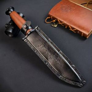 Couteau de chasse professionnel à lame fixe avec manche en bois de santal, acier inoxydable 8Cr13MoV, couteau de survie en plein air, outil de camping, OEM - Product Image 5