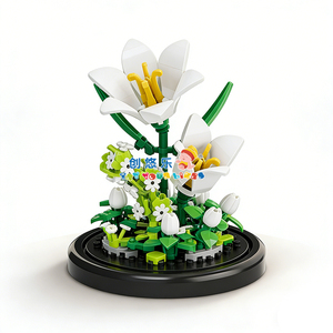 EPT 161ピース リリー互換ビルディングブロックセット 花の組み立てギフトブーケ DIYブロックデコレーション 女の子向けビルディングブロックフラワー - Product Image 4
