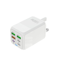 Cargador Rápido Transfronterizo de 150W con 6 Puertos QC3.0, 5V/3A, Europeo, Americano, Británico, para Laptop, Teléfono Móvil, Auriculares, Cámara, 3USB+3PD
