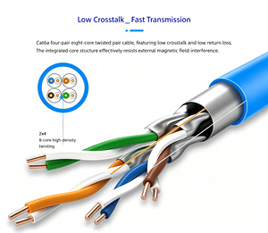 <span class=keywords><strong>Cable</strong></span> Ethernet Cat6a FTP blindado a <span class=keywords><strong>precio</strong></span> <span class=keywords><strong>de</strong></span> fábrica, 23AWG, cobre sólido, revestimiento <span class=keywords><strong>de</strong></span> PVC, <span class=keywords><strong>cable</strong></span> <span class=keywords><strong>de</strong></span> <span class=keywords><strong>red</strong></span> con blindaje <span class=keywords><strong>de</strong></span> aluminio, 500MHz, 10G, <span class=keywords><strong>cable</strong></span> LAN - Product Image 2