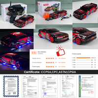 Coche de Carreras a Escala 1/24 con Tracción en las 4 Ruedas, Control Remoto de 2.4GHz, 15KM/H de Alta Velocidad, con Luces LED, Regalo