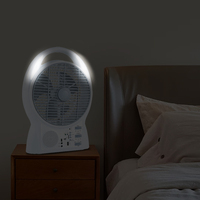 Ventilateur électrique solaire portable pour la maison et l'extérieur, rechargeable, de table, 8 pouces, contrôle numérique, en plastique avec panneau solaire