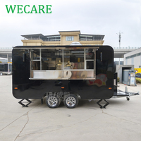 WECARE Carritos Foodtruck Bar mobile, remorque à hot-dogs et desserts, entièrement équipée, camion de restauration rapide avec cuisine complète