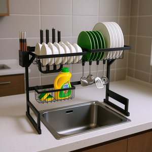 Égouttoir à vaisselle Myrva 65 cm, léger, installation facile, design moderne, rectangulaire, pour évier de cuisine - Product Image 2