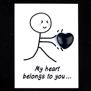 Tarjetas de Sanación Serie 1805, Cristal de Ágata Natural de 20 mm, Forma de Corazón, Pulido, Tarjetas Creativas y Divertidas para el Amor y la Suerte, Feng Shui - Product Image 2