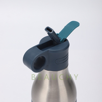 Nouvelle bouteille d'eau de voyage extérieure isolée sous vide à double paroi en acier inoxydable 2 en 1 de 400ml avec refroidisseur de canettes