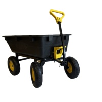Chariot de manutention pliable à quatre roues à grande capacité de charge, 150L 300KG, en métal et plastique, pour usage industriel et commercial
