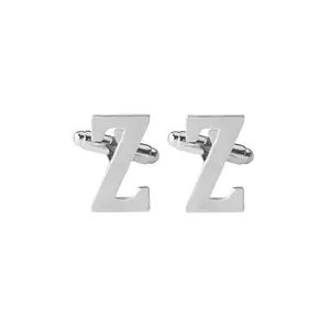 Hochwertige Alphabet Buchstaben Manschetten knöpfe für Männer Shirt Custom Made Business A- Z Buchstaben Manschetten knopf