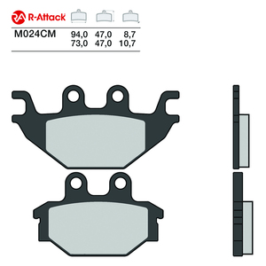 Plaquettes de frein moto R-Attack M024CM Carbone Céramique Avant Arrière Homologuées R90 - Product Image 1