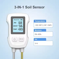 Nouveau testeur de sol de température et d'humidité de pH trois-en-un à double sonde portable intelligente adapté aux terres agricoles et aux gardes