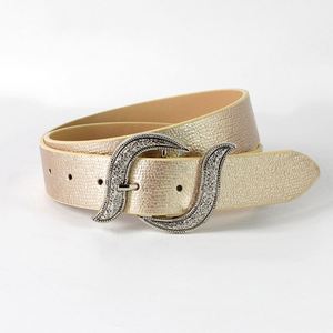 Cinturón Occidental <span class=keywords><strong>con</strong></span> Pedrería Brillante y <span class=keywords><strong>Diamantes</strong></span> Cómodos para Vaqueros y Vaqueras, Hebilla <span class=keywords><strong>de</strong></span> <span class=keywords><strong>Diseño</strong></span> para Jeans Hecha <span class=keywords><strong>de</strong></span> Aleación Resistente - Product Image 1