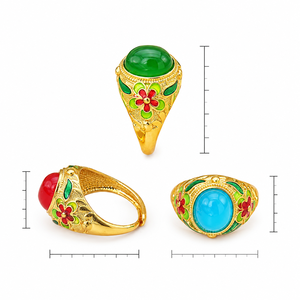 Bague de style peint vintage, design classique, accessoires unisexes pour un usage quotidien - Product Image 5