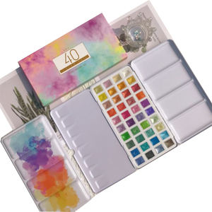 Ensemble <span class=keywords><strong>de</strong></span> peinture aquarelle nacrée 18/20/40 couleurs Pigments <span class=keywords><strong>de</strong></span> couleur métallique scintillants - Product Image 1