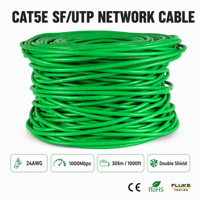 Cable Ethernet LAN Cat5e SFTP de 8 Núcleos y 24AWG, Cobre Puro, 305m, para Sistemas de CCTV Industriales, Venta al Por Mayor