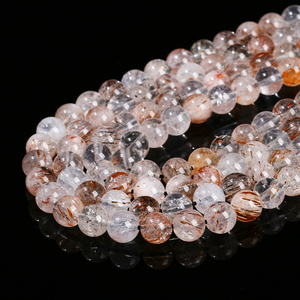 JD GEMS 半貴石 6mm <span class=keywords><strong>8mm</strong></span> <span class=keywords><strong>10mm</strong></span> 天然 ブラック スーパーセブンクォーツ ストーンビーズ ジュエリー制作向け - Product Image 3