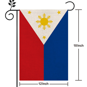 Drapeau des Philippines en lin de haute qualité pour l'extérieur, 12*18 pouces, plus de styles au choix - Product Image 2