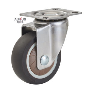 HQ y muebles de bajo ruido 1 1,25 1,5 2 2,5 3 pulgadas marrón TPR con rueda giratoria ligera de un solo rodamiento para carro <span class=keywords><strong>Dolly</strong></span> - Product Image 4